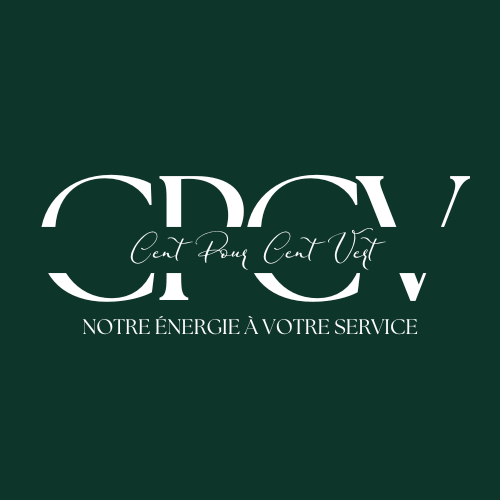 Le logo de CPCV (Cent Pourcent Vert) - Le courtier en énergie qui met son énergie à votre service.